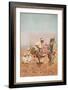 One Dirham for a Ride through the Desert (Pencil and Watercolour on Paper)-Giulio Rosati-Framed Giclee Print