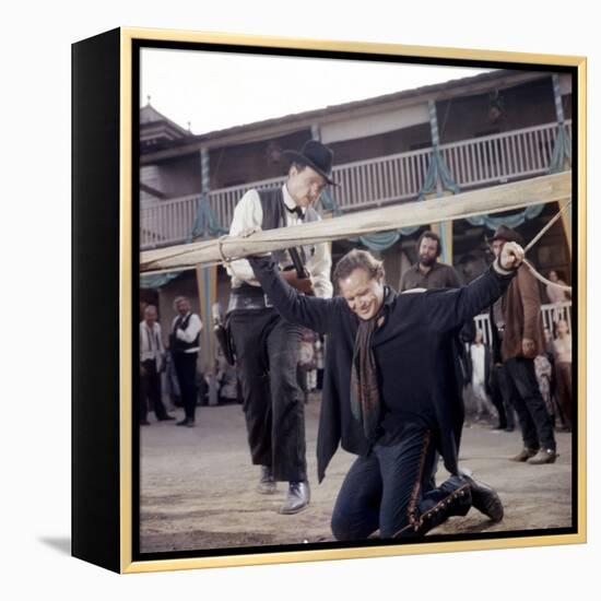 ONE-EYED JACKS, 1961 directed by MARLON BRANDO Karl Malden and Marlon Brando (photo)-null-Framed Stretched Canvas