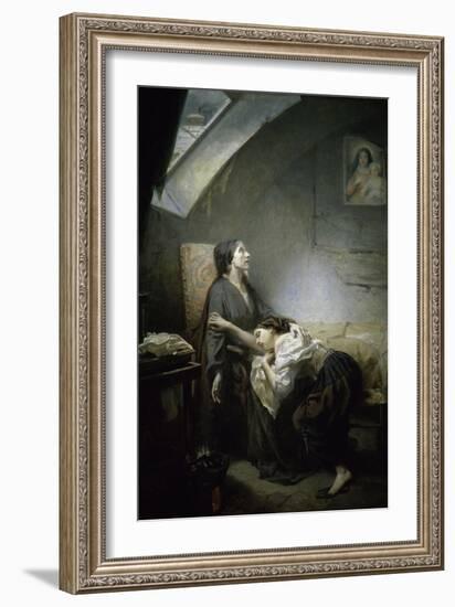 One Family's Unfortune with Suicide-Octave Tassaert-Framed Giclee Print