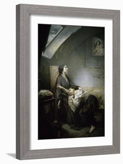 One Family's Unfortune with Suicide-Octave Tassaert-Framed Giclee Print