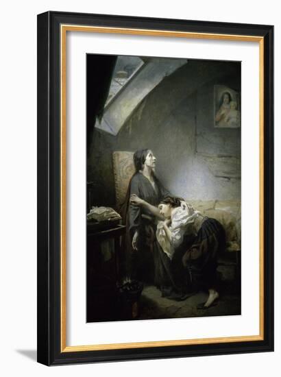 One Family's Unfortune with Suicide-Octave Tassaert-Framed Giclee Print