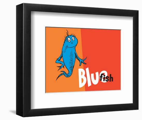 One Fish Two Fish Collection IV - Blue Fish (orange)-Theodor (Dr. Seuss) Geisel-Framed Art Print