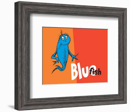 One Fish Two Fish Collection IV - Blue Fish (orange)-Theodor (Dr. Seuss) Geisel-Framed Art Print