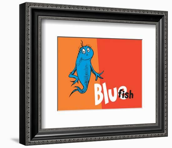 One Fish Two Fish Collection IV - Blue Fish (orange)-Theodor (Dr. Seuss) Geisel-Framed Art Print