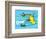 One Fish Two Fish Ocean Collection I - One Fish (ocean)-Theodor (Dr. Seuss) Geisel-Framed Art Print