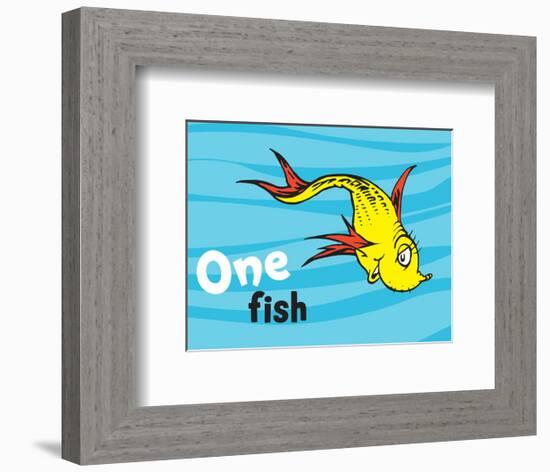 One Fish Two Fish Ocean Collection I - One Fish (ocean)-Theodor (Dr. Seuss) Geisel-Framed Art Print