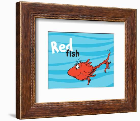 One Fish Two Fish Ocean Collection III - Red Fish (ocean)-Theodor (Dr. Seuss) Geisel-Framed Art Print