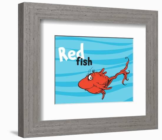 One Fish Two Fish Ocean Collection III - Red Fish (ocean)-Theodor (Dr. Seuss) Geisel-Framed Art Print