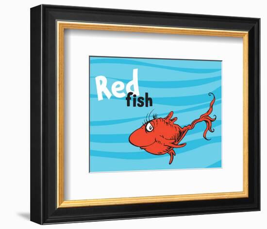 One Fish Two Fish Ocean Collection III - Red Fish (ocean)-Theodor (Dr. Seuss) Geisel-Framed Art Print