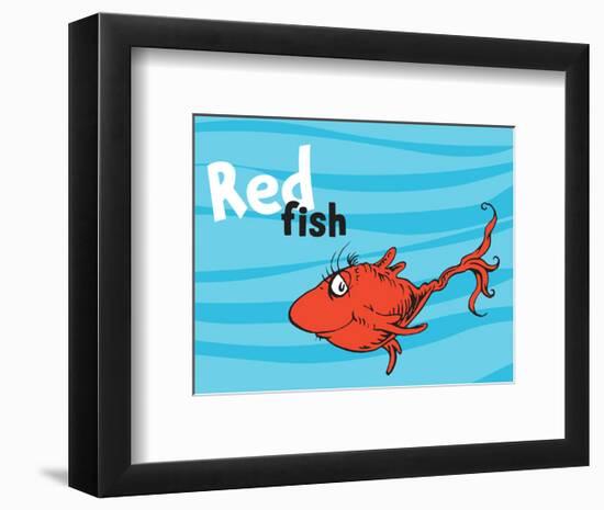 One Fish Two Fish Ocean Collection III - Red Fish (ocean)-Theodor (Dr. Seuss) Geisel-Framed Art Print