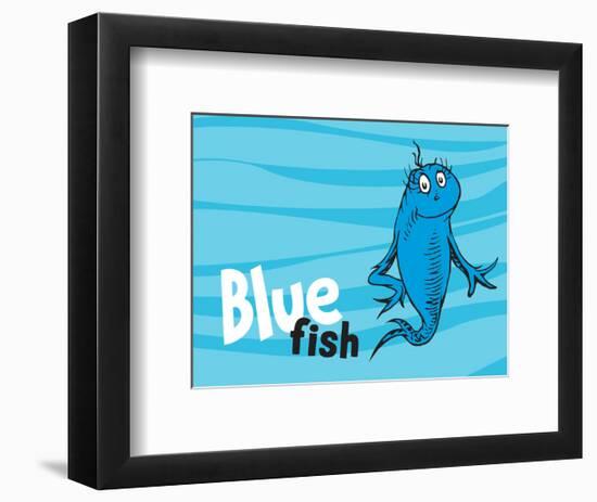 One Fish Two Fish Ocean Collection IV - Blue Fish (ocean)-Theodor (Dr. Seuss) Geisel-Framed Art Print