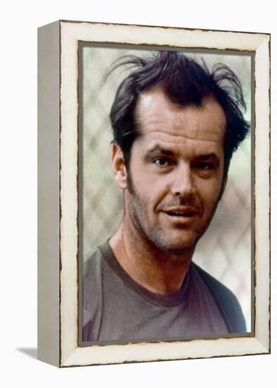 ONE FLEW OVER THE CUCKOO'S NEST, 1975 directed by MILOS FORMAN Jack Nicholson (photo)-null-Framed Stretched Canvas