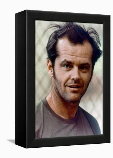 ONE FLEW OVER THE CUCKOO'S NEST, 1975 directed by MILOS FORMAN Jack Nicholson (photo)-null-Framed Stretched Canvas