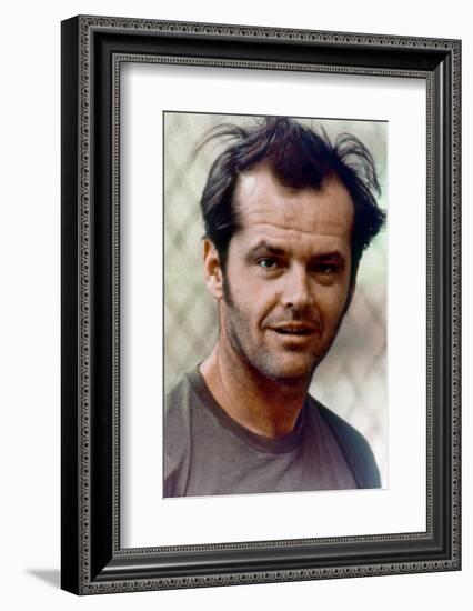 ONE FLEW OVER THE CUCKOO'S NEST, 1975 directed by MILOS FORMAN Jack Nicholson (photo)-null-Framed Photo