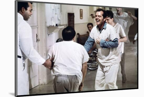 ONE FLEW OVER THE CUCKOO'S NEST, 1975 DIRECTED MILOS FORMAN Jack Nicholson (photo)-null-Mounted Photo