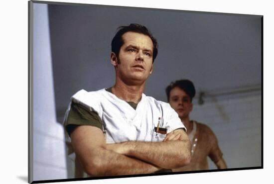 ONE FLEW OVER THE CUCKOO'S NEST, 1975 DIRECTED MILOS FORMAN Jack Nicholson (photo)-null-Mounted Photo