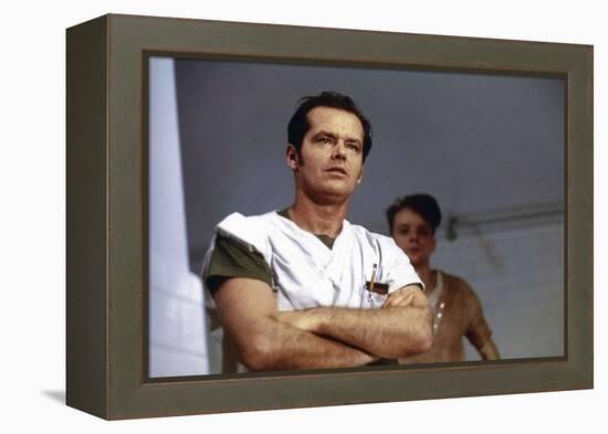 ONE FLEW OVER THE CUCKOO'S NEST, 1975 DIRECTED MILOS FORMAN Jack Nicholson (photo)-null-Framed Stretched Canvas