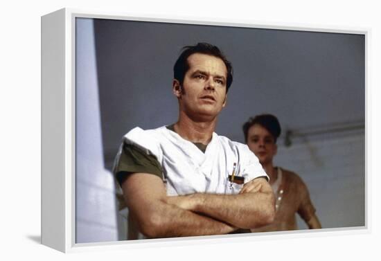 ONE FLEW OVER THE CUCKOO'S NEST, 1975 DIRECTED MILOS FORMAN Jack Nicholson (photo)-null-Framed Stretched Canvas