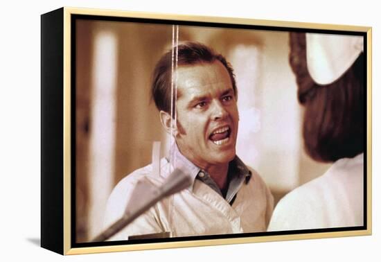 ONE FLEW OVER THE CUCKOO'S NEST, 1975 DIRECTED MILOS FORMAN Jack Nicholson (photo)-null-Framed Stretched Canvas