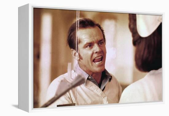 ONE FLEW OVER THE CUCKOO'S NEST, 1975 DIRECTED MILOS FORMAN Jack Nicholson (photo)-null-Framed Stretched Canvas