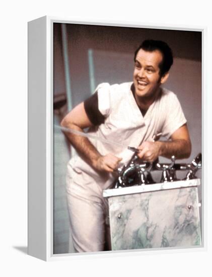 One Flew Over The Cuckoo's Nest, Jack Nicholson, 1975-null-Framed Stretched Canvas