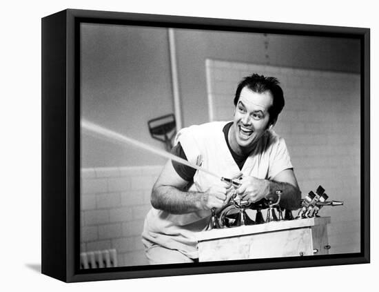 One Flew over the Cuckoo's Nest, Jack Nicholson, 1975-null-Framed Stretched Canvas
