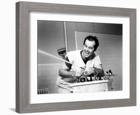 One Flew over the Cuckoo's Nest, Jack Nicholson, 1975-null-Framed Photo