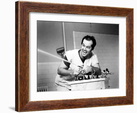 One Flew over the Cuckoo's Nest, Jack Nicholson, 1975-null-Framed Photo