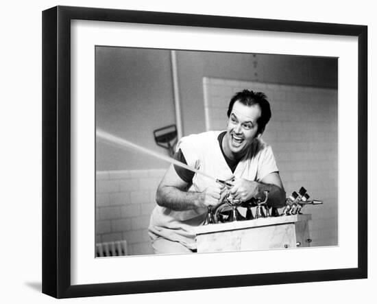 One Flew over the Cuckoo's Nest, Jack Nicholson, 1975-null-Framed Photo