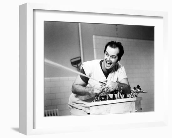 One Flew over the Cuckoo's Nest, Jack Nicholson, 1975-null-Framed Photo