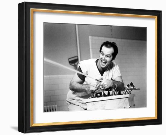 One Flew over the Cuckoo's Nest, Jack Nicholson, 1975-null-Framed Photo