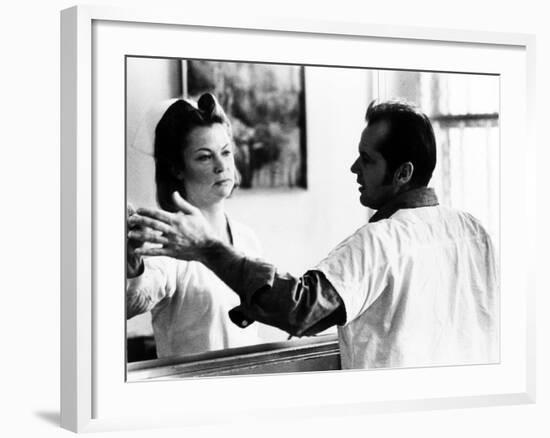 One Flew Over the Cuckoo's Nest, Louise Fletcher, Jack Nicholson, 1975-null-Framed Photo