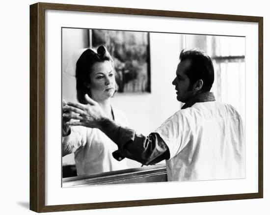 One Flew Over the Cuckoo's Nest, Louise Fletcher, Jack Nicholson, 1975-null-Framed Photo