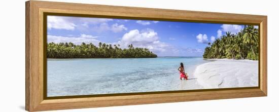 One Foot Island, Aitutaki, Cook Islands (Mr)-Matteo Colombo-Framed Premier Image Canvas