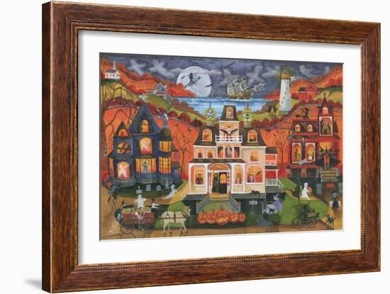 One ghostly Night on Halloween-Cheryl Bartley-Framed Giclee Print