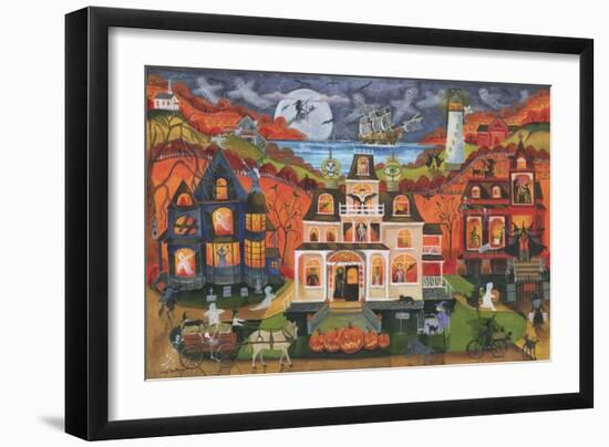 One ghostly Night on Halloween-Cheryl Bartley-Framed Giclee Print