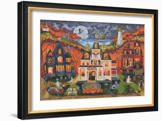 One ghostly Night on Halloween-Cheryl Bartley-Framed Giclee Print