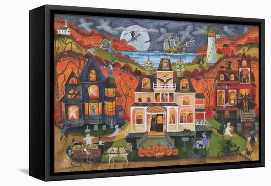 One ghostly Night on Halloween-Cheryl Bartley-Framed Premier Image Canvas