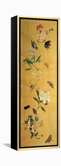 One Hundred Butterflies, Flowers and Insects, Detail from a Handscroll-Chen Hongshou-Framed Premier Image Canvas