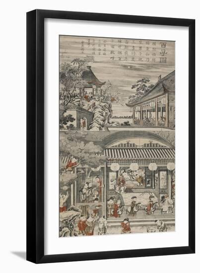 One Hundred Children-sobriquet Yungu-Framed Art Print