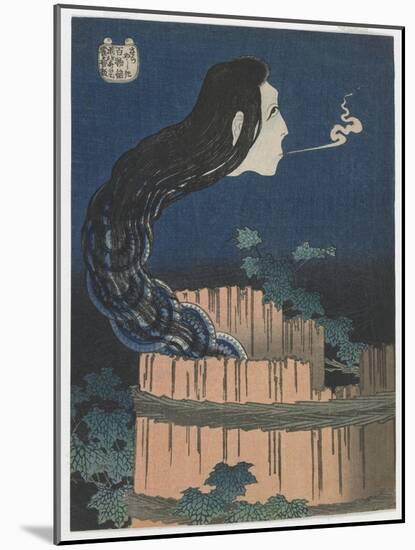 One Hundred Ghost Tales: Sarayashiki, Edo Period, 1831-32 (Colour Woodblock Print)-Katsushika Hokusai-Mounted Giclee Print