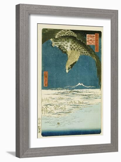 One Hundred Thousand- Tsubo Plain at Susaki, Fukagawa-Utagawa Hiroshige-Framed Giclee Print