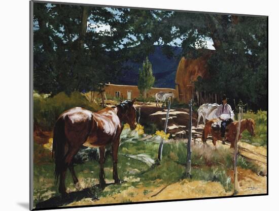 One in the Pasture-Walter Ufer-Mounted Giclee Print