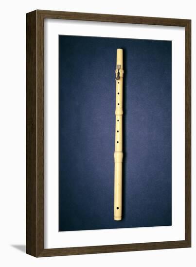 One-Keyed Flute, Made by Naust, Paris, C.1725 (Ivory)-French-Framed Giclee Print