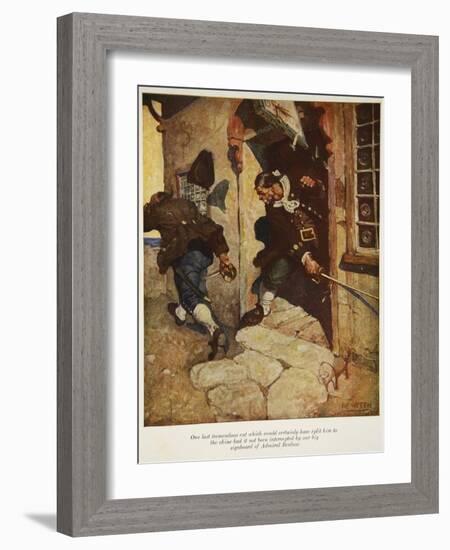 One Last Tremendous Cut Which Would Certainly Have Split Him to the Chine-Newell Convers Wyeth-Framed Giclee Print