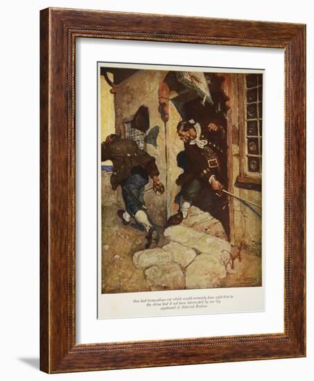 One Last Tremendous Cut Which Would Certainly Have Split Him to the Chine-Newell Convers Wyeth-Framed Giclee Print