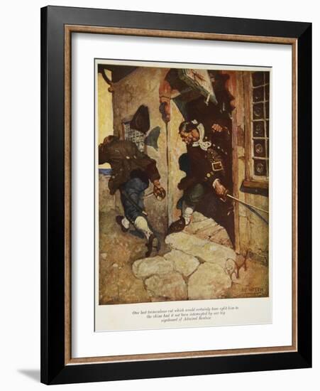 One Last Tremendous Cut Which Would Certainly Have Split Him to the Chine-Newell Convers Wyeth-Framed Giclee Print