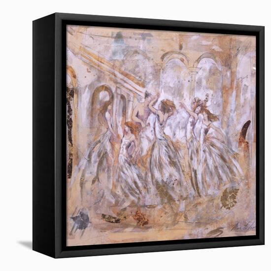 One Man Dancing with Five Women-Marta Gottfried-Framed Premier Image Canvas