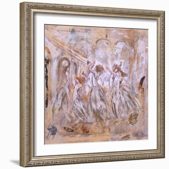 One Man Dancing with Five Women-Marta Gottfried-Framed Giclee Print