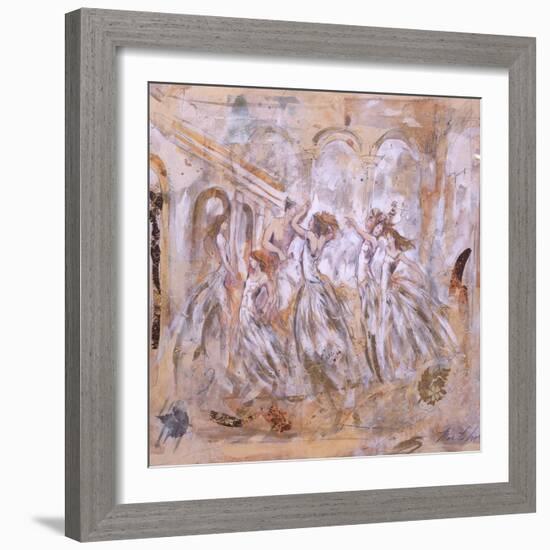 One Man Dancing with Five Women-Marta Gottfried-Framed Giclee Print